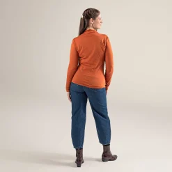 LIVING CRAFTS Nia - Rollkragenshirt Rost Outlet