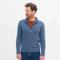 LIVING CRAFTS Nigel – Strickjacke Unendlichkeitsblau Online