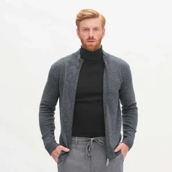LIVING CRAFTS Nigel – Strickjacke Rauch Flash Sale