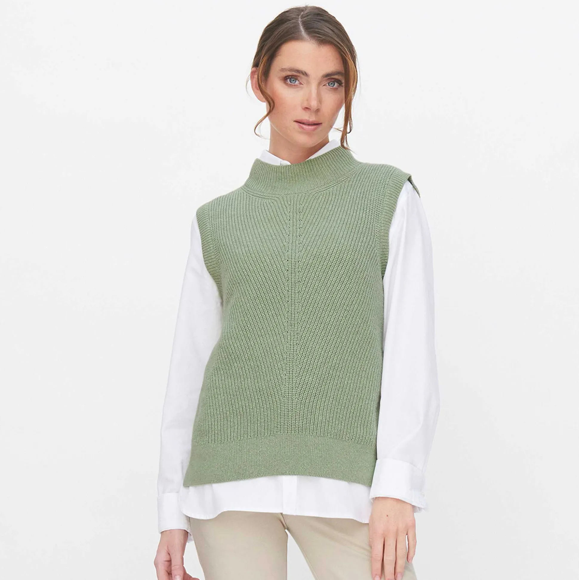 LIVING CRAFTS Nira - Weste Nebeliges Grun New