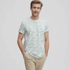 LIVING CRAFTS Odin - T-Shirt Reef Waters/Offwhite Clearance