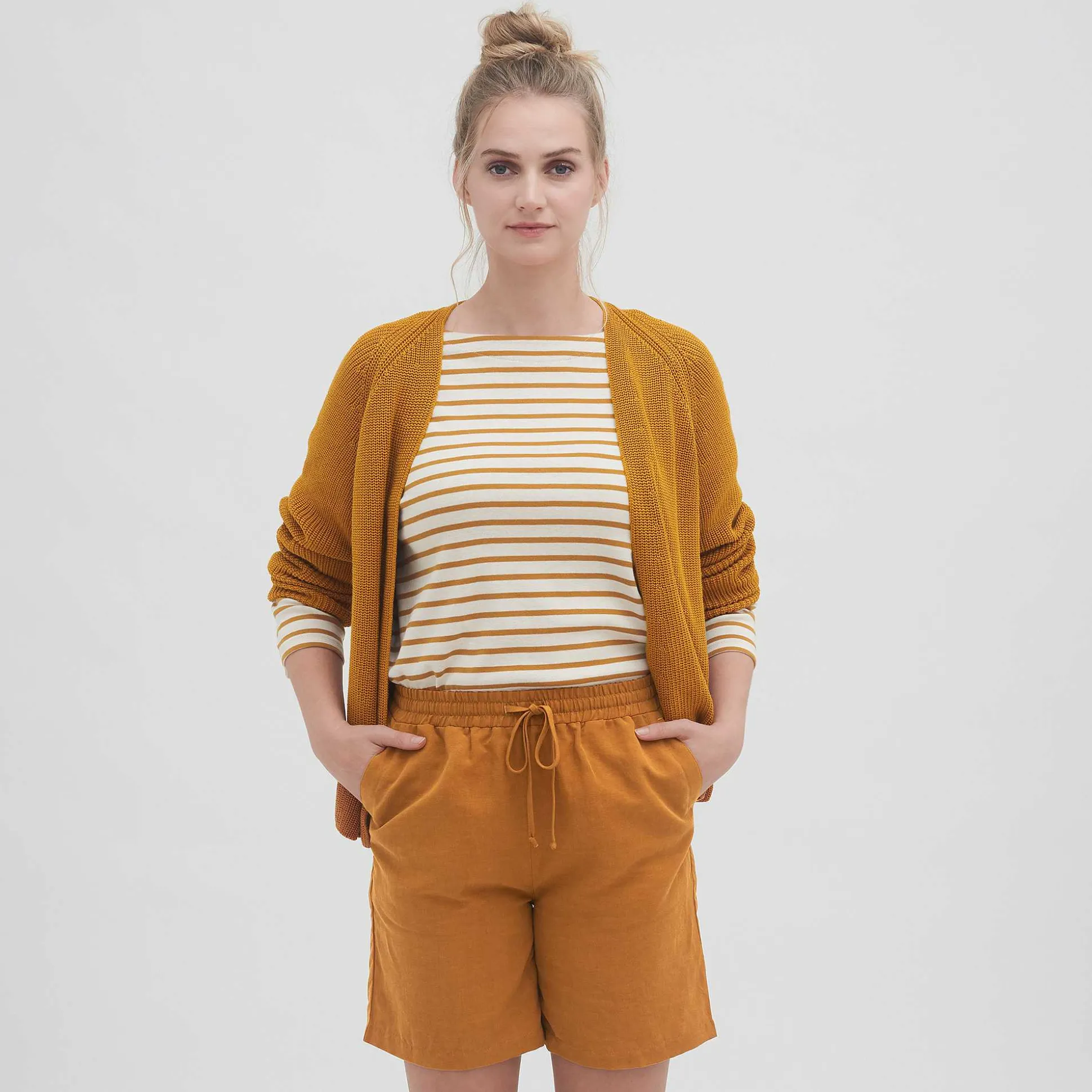 LIVING CRAFTS Ombra - Hemd Bernstein/Offwhite Cheap