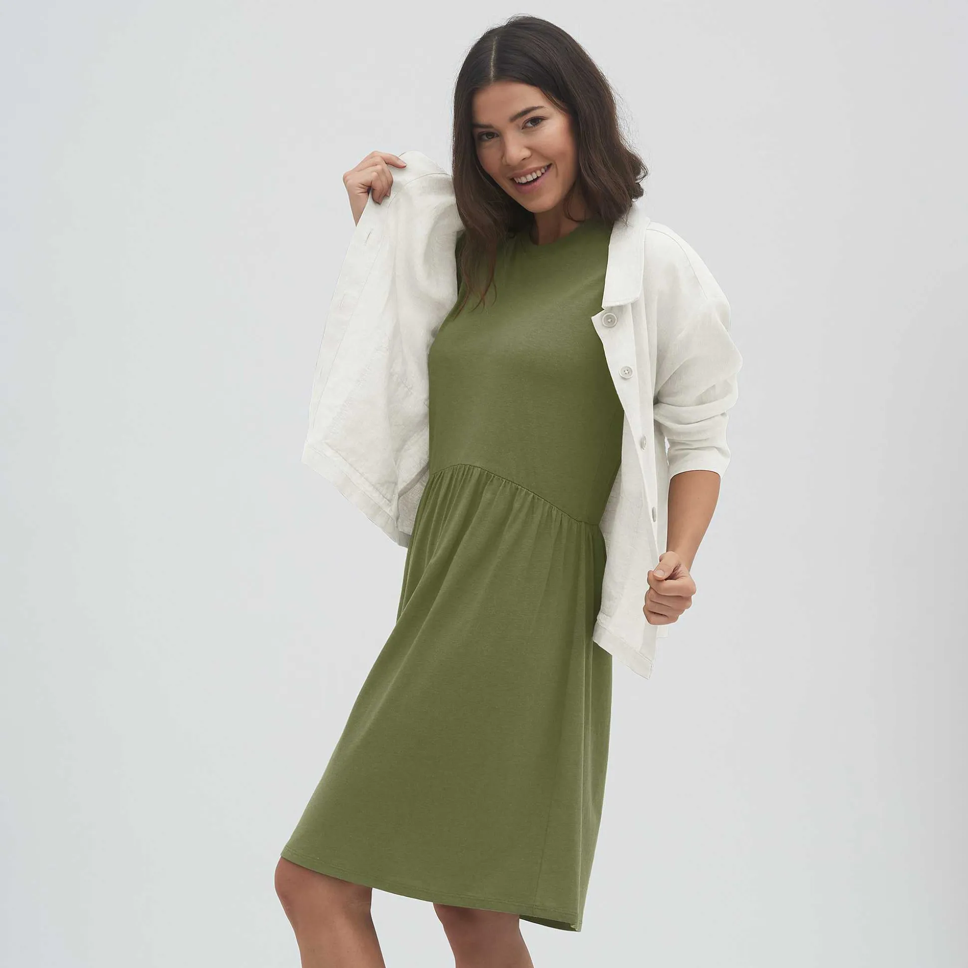 LIVING CRAFTS Onika - Kleid Olive Flash Sale