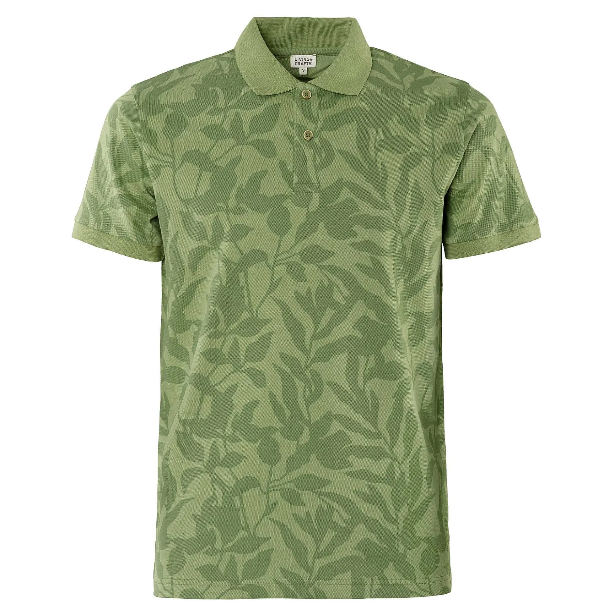 LIVING CRAFTS Onofrio - Poloshirt Blatter/Olive Best Sale
