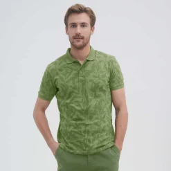 LIVING CRAFTS Onofrio - Poloshirt Blatter/Olive Best Sale