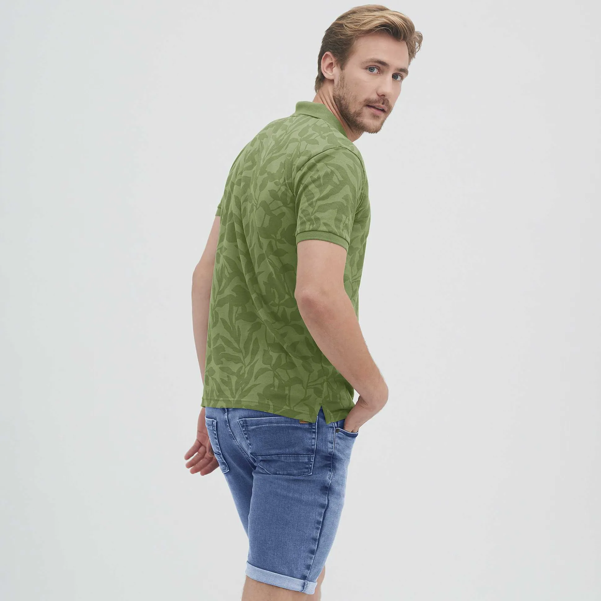 LIVING CRAFTS Onofrio - Poloshirt Blatter/Olive Best Sale