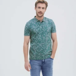 LIVING CRAFTS Onofrio - Poloshirt Blatter/Riffgewasser Fashion