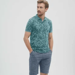 LIVING CRAFTS Onofrio - Poloshirt Blatter/Riffgewasser Fashion