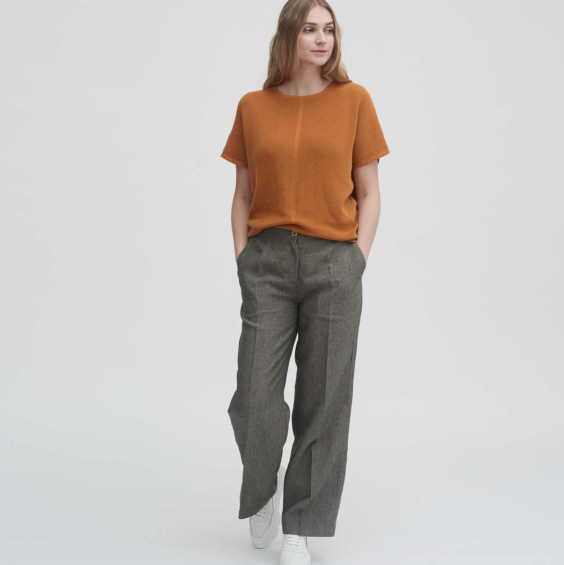LIVING CRAFTS Ophelia - Leinenhose Thymian Cheap