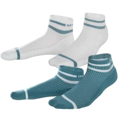 LIVING CRAFTS Orell – Hohe Sneaker-Socken, 2Er-Pack Riffgewasser/Weis Sale