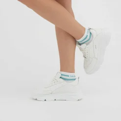 LIVING CRAFTS Orell – Hohe Sneaker-Socken, 2Er-Pack Riffgewasser/Weis Sale