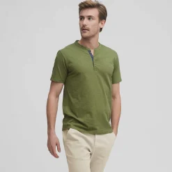 LIVING CRAFTS Othello - Henley T-Shirt Olive Online