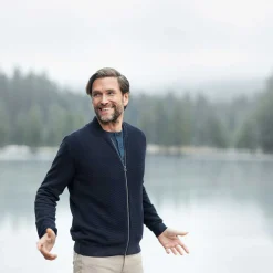 LIVING CRAFTS Paavo - Strickjacke Mitternacht Outlet