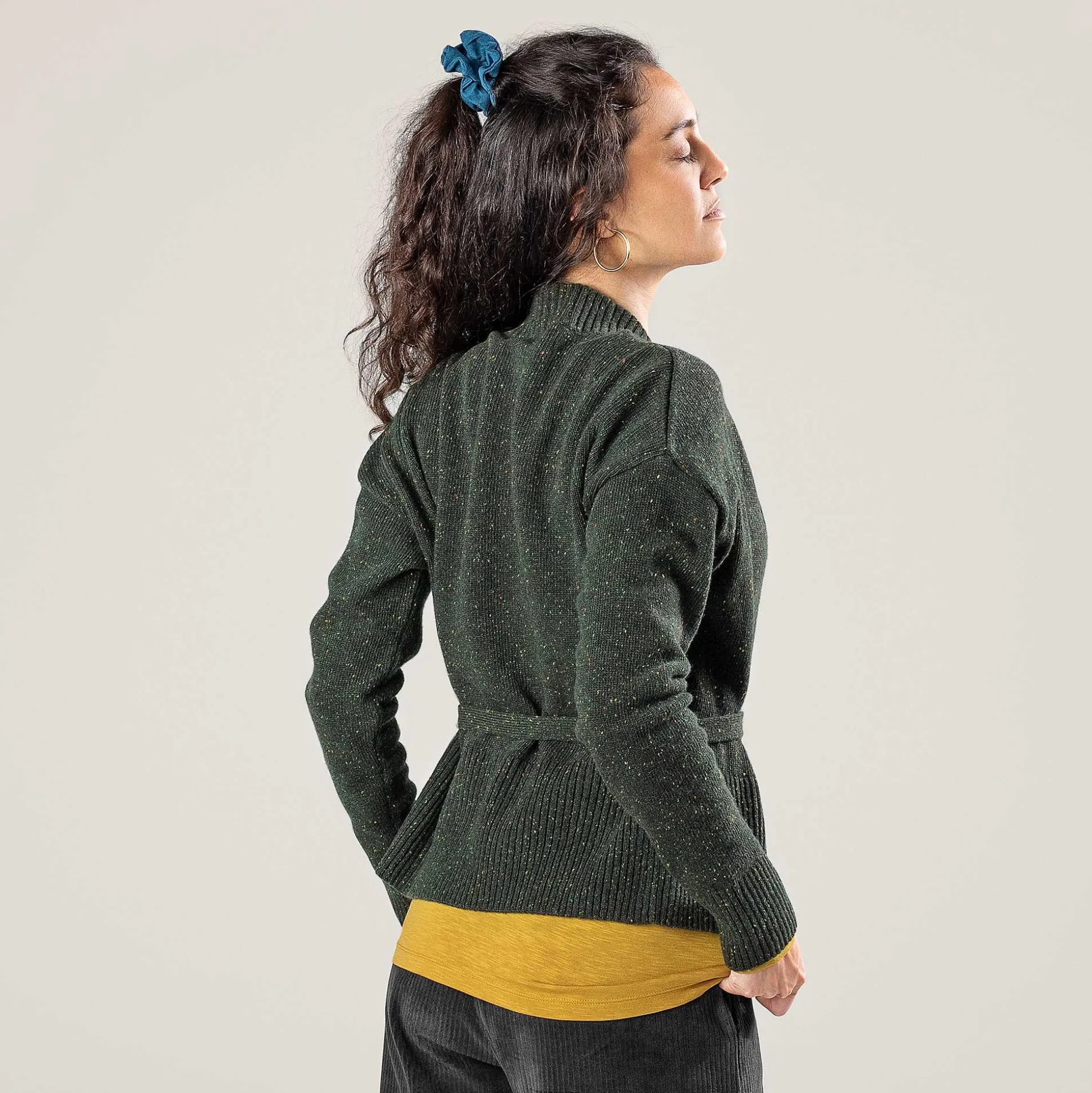 LIVING CRAFTS Pacita - Kimonojacke Dunkles Oliv Store