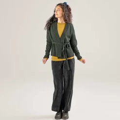LIVING CRAFTS Pacita - Kimonojacke Dunkles Oliv Store