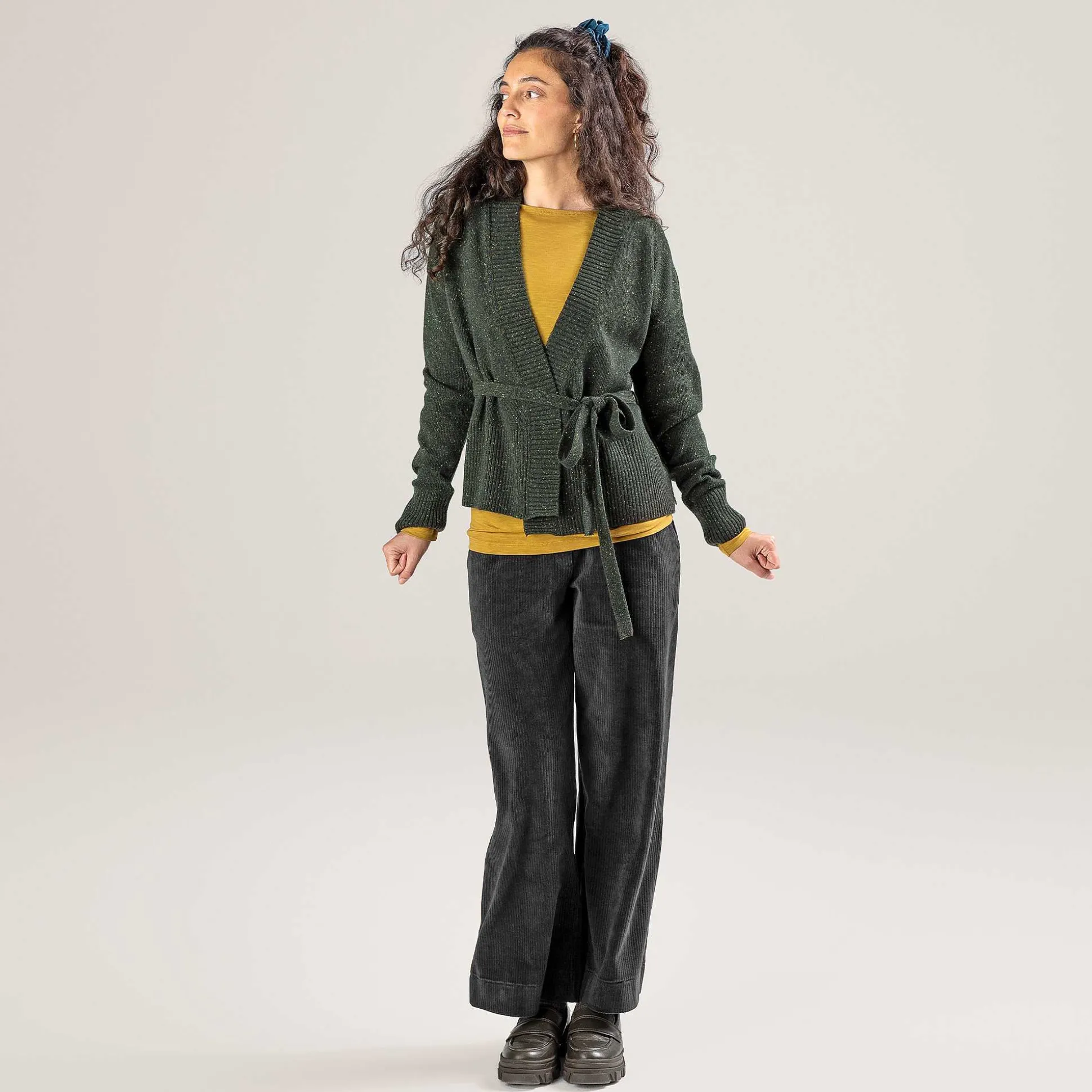 LIVING CRAFTS Pacita - Kimonojacke Dunkles Oliv Store
