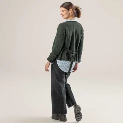 LIVING CRAFTS Pacita - Kimonojacke Dunkles Oliv Store