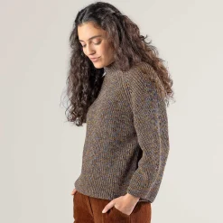 LIVING CRAFTS Padme - Pullover Tintenblau/Rost Sale