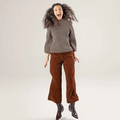 LIVING CRAFTS Padme - Pullover Tintenblau/Rost Sale