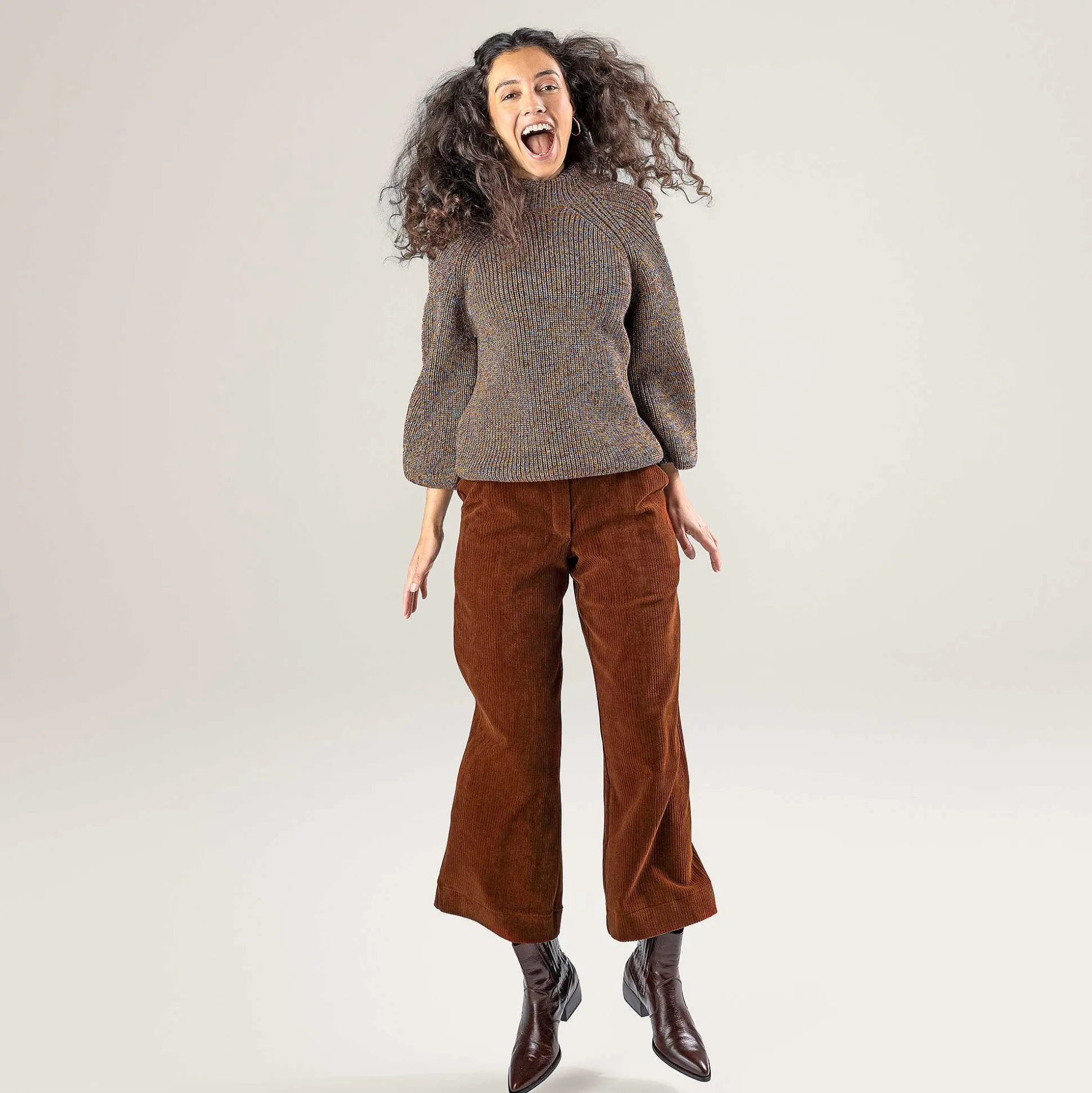 LIVING CRAFTS Padme - Pullover Tintenblau/Rost Sale