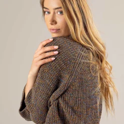 LIVING CRAFTS Padme - Pullover Tintenblau/Rost Sale