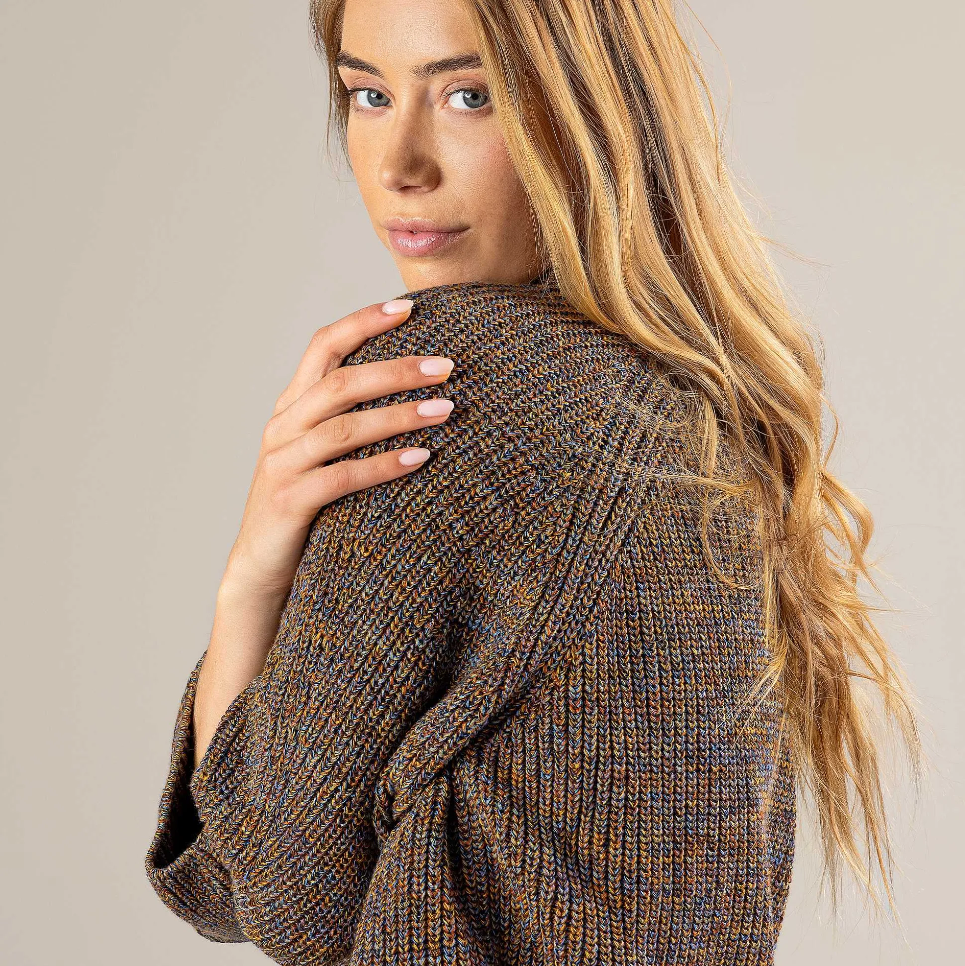 LIVING CRAFTS Padme - Pullover Tintenblau/Rost Sale