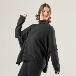 LIVING CRAFTS Paisley - Poncho Schwarz Shop