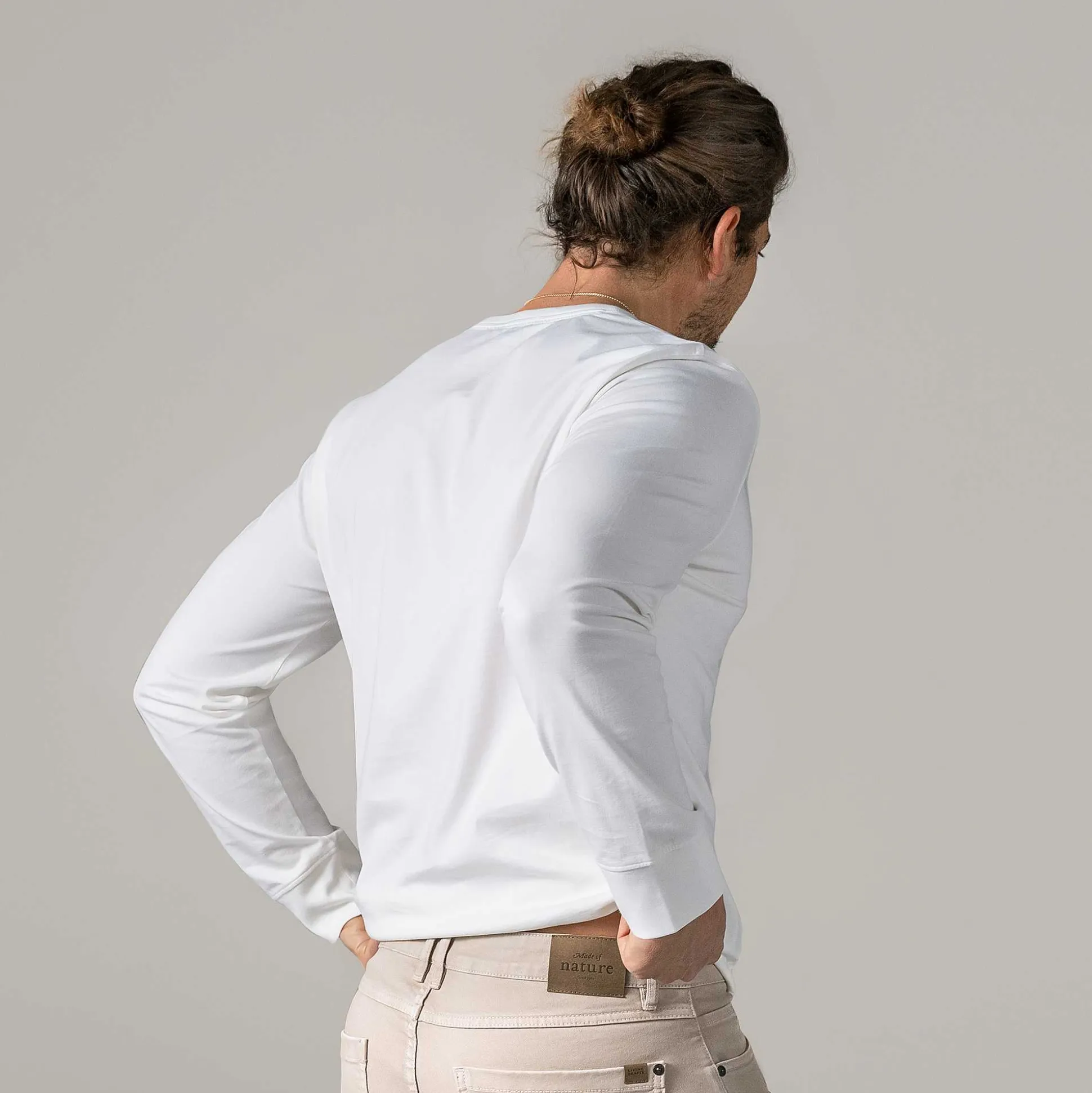 LIVING CRAFTS Paolo - Henley-Shirt Ekru Clearance