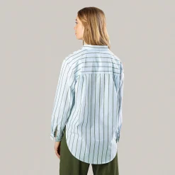LIVING CRAFTS Patricia - Hemd Blau/Oliv Clearance
