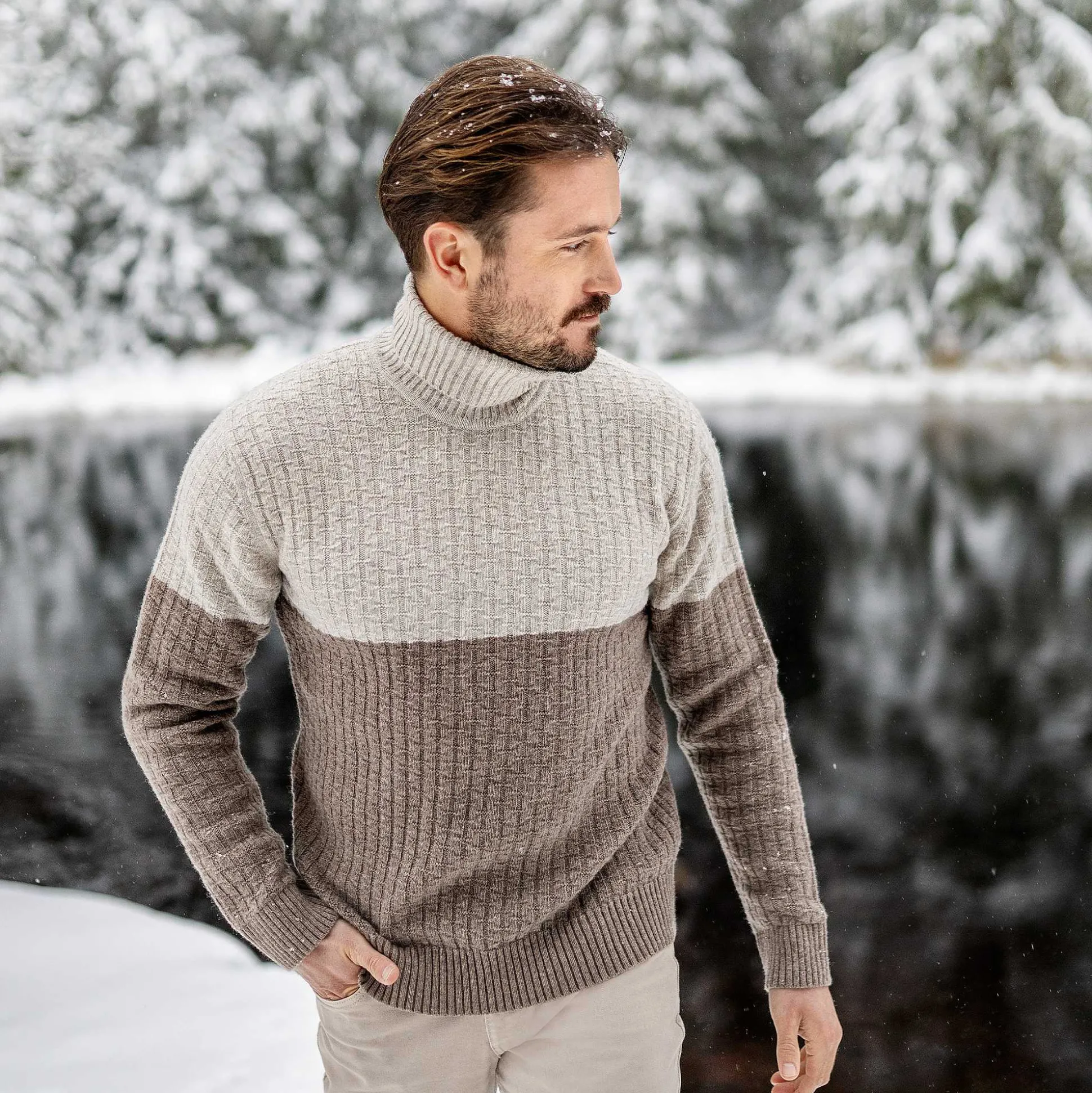LIVING CRAFTS Patrizio - Rollkragenpullover Eiche Shop