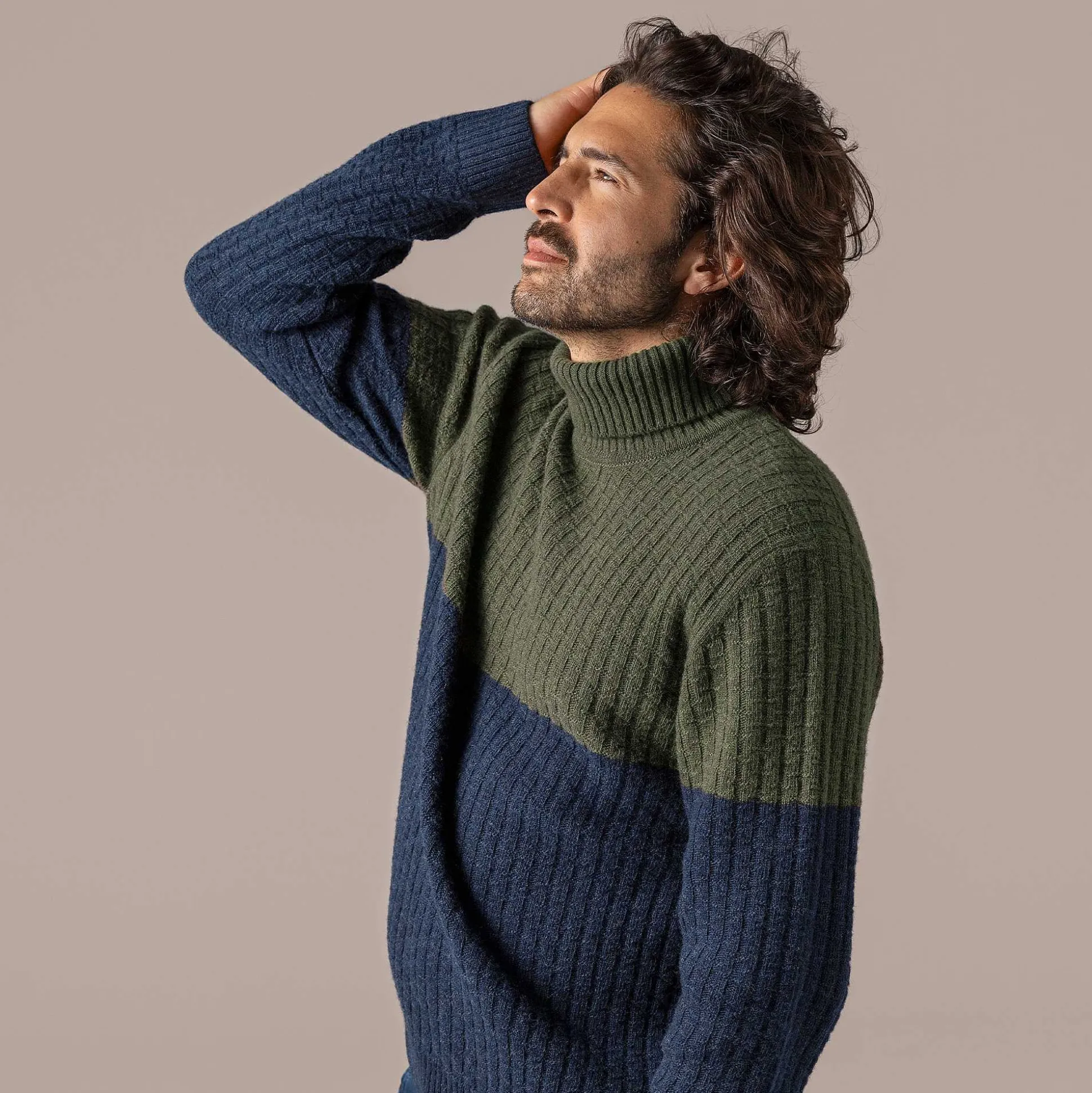 LIVING CRAFTS Patrizio - Rollkragenpullover Mitternacht Best