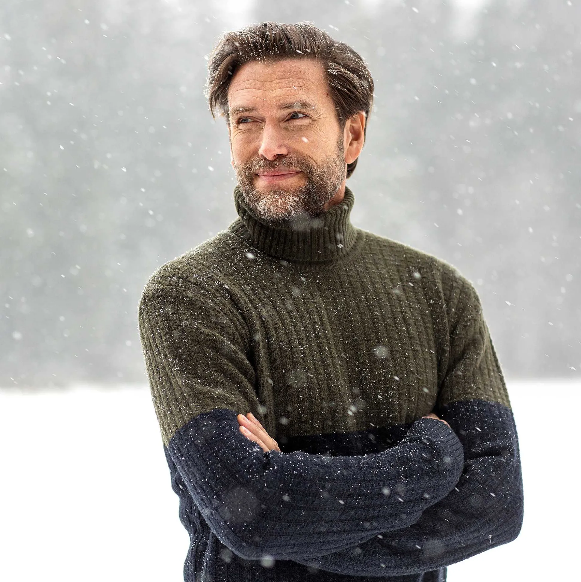 LIVING CRAFTS Patrizio - Rollkragenpullover Mitternacht Best