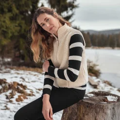 LIVING CRAFTS Paula - Langarmshirt Schwarz/Creme Outlet