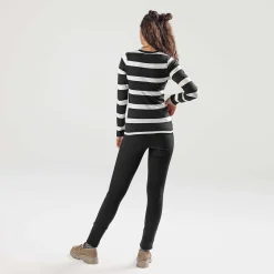 LIVING CRAFTS Paula - Langarmshirt Schwarz/Creme Outlet
