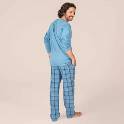 LIVING CRAFTS Pekka - Pyjamas Blauer Schattencheck Best