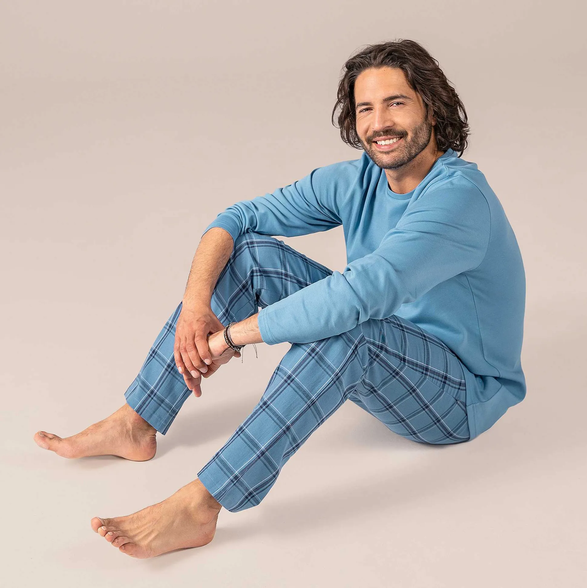 LIVING CRAFTS Pekka - Pyjamas Blauer Schattencheck Best
