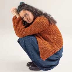 LIVING CRAFTS Perdita - Strickjacke Rost Flash Sale