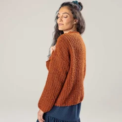 LIVING CRAFTS Perdita - Strickjacke Rost Flash Sale
