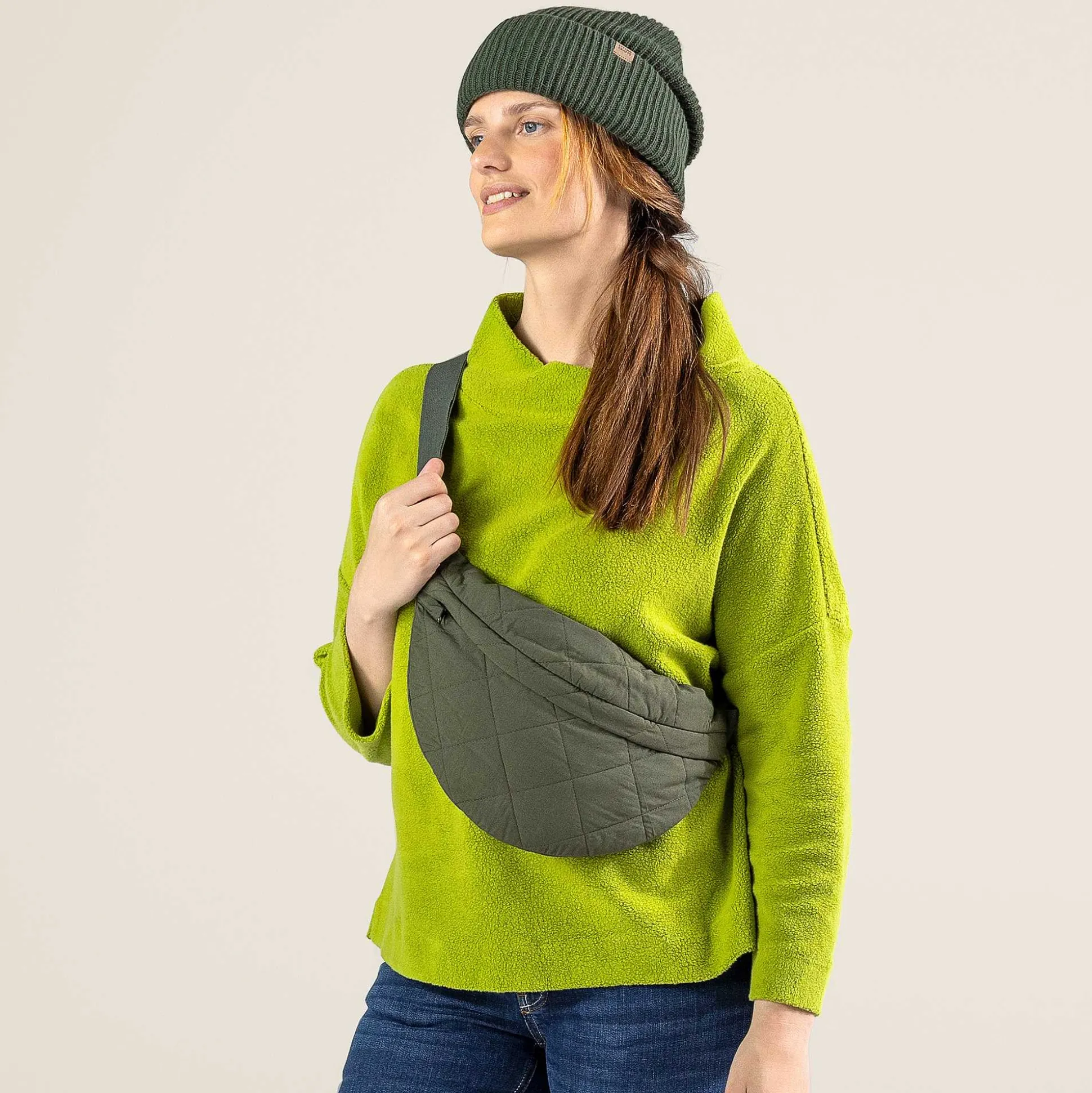 LIVING CRAFTS Pfirsiche - Hipbag Dunkles Oliv Hot