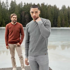 LIVING CRAFTS Pietro - Pullover Graue Melange Shop