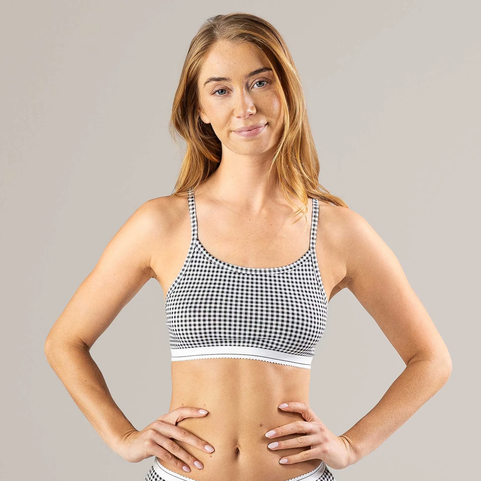 LIVING CRAFTS Pippa - Bustier Vichy Schwarz/Creme Online