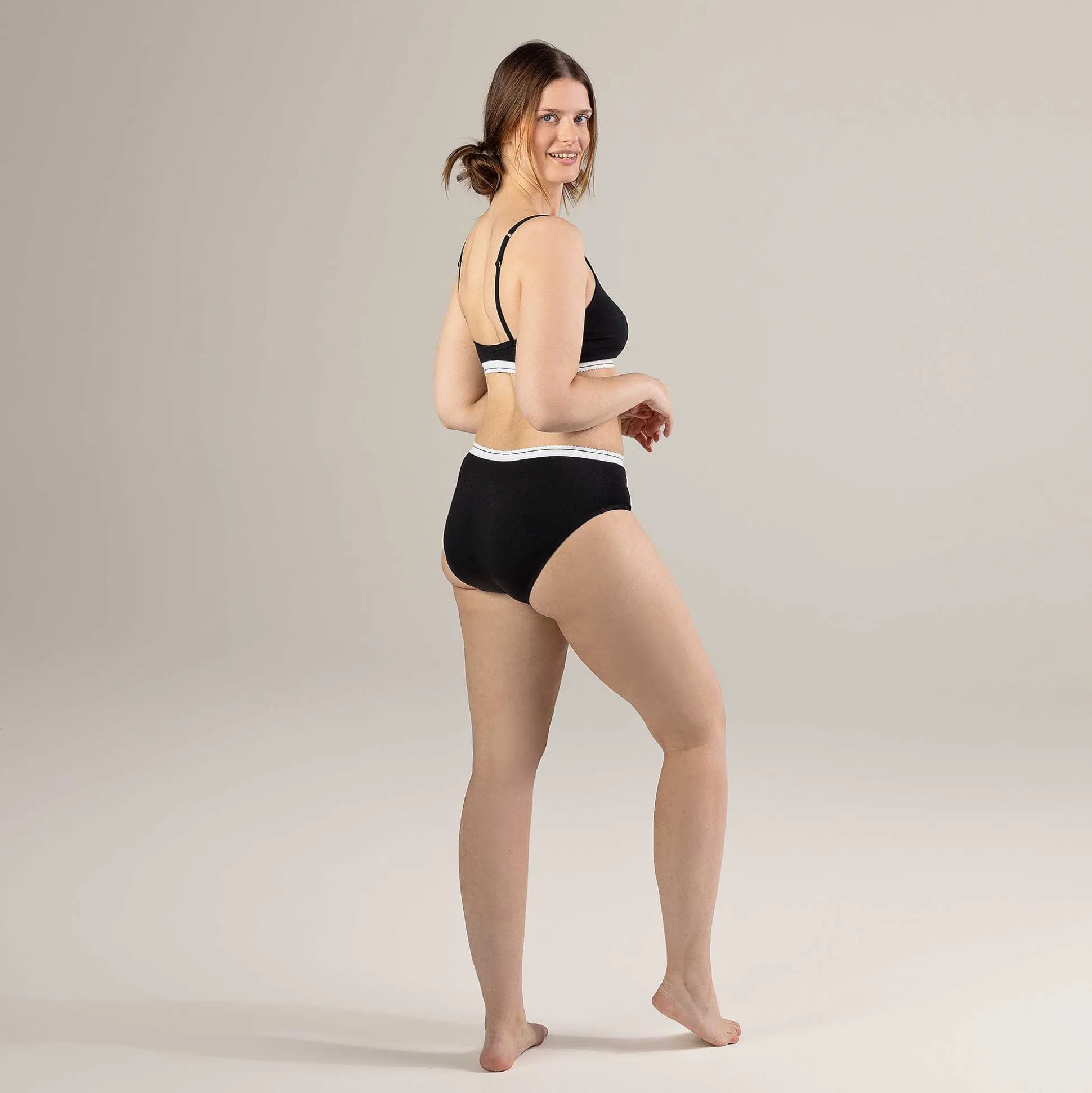 LIVING CRAFTS Polly - Slips Vichy Schwarz/Creme Shop