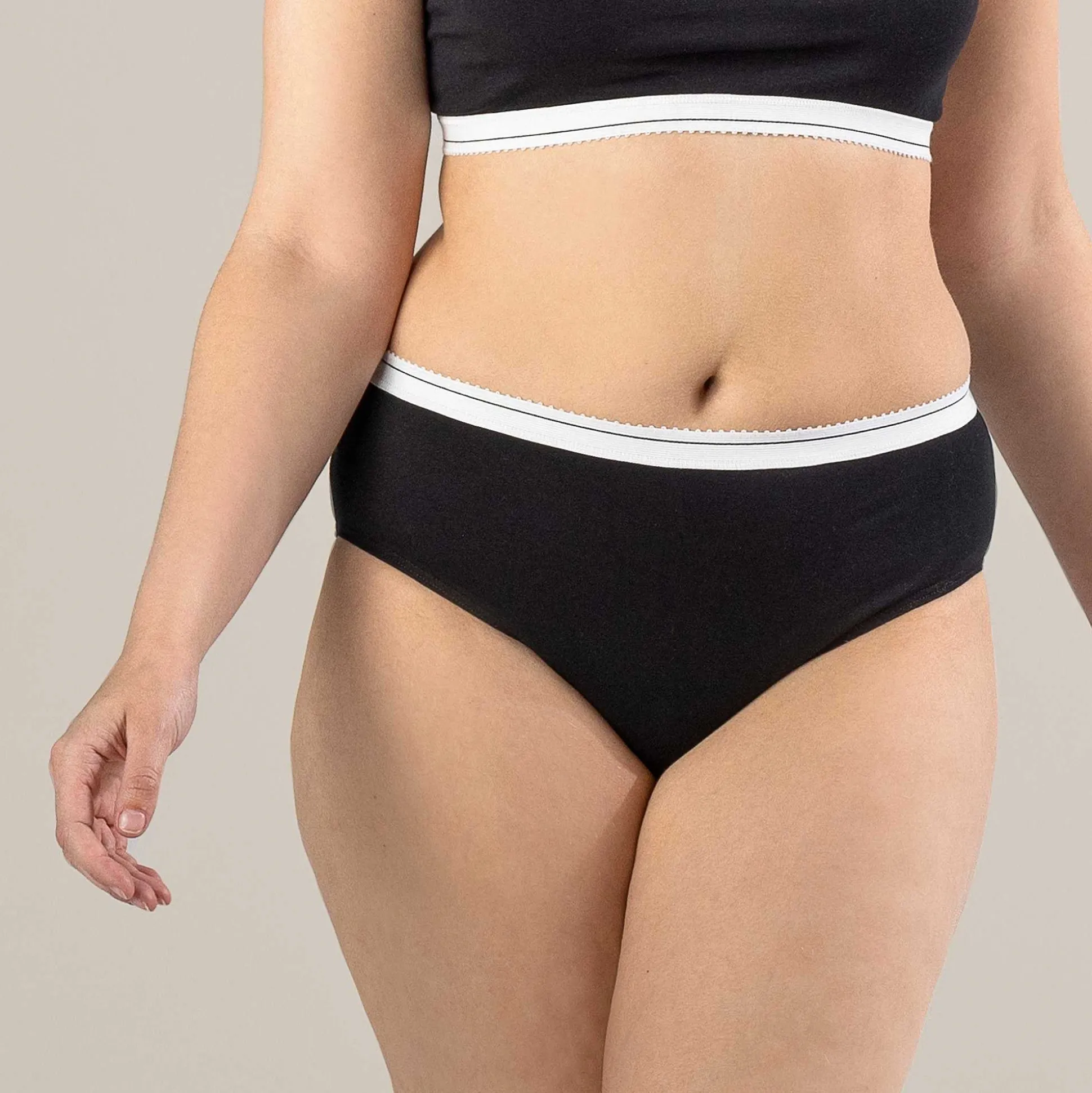 LIVING CRAFTS Polly - Slips Vichy Schwarz/Creme Shop