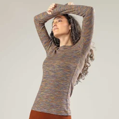 LIVING CRAFTS Prisca - Langarmshirt Tintenblau/Rost Best