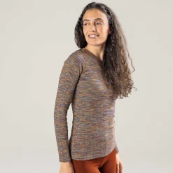 LIVING CRAFTS Prisca - Langarmshirt Tintenblau/Rost Best