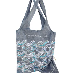 LIVING CRAFTS Rosalila - Gefaltete Tasche Wellenblau Clearance